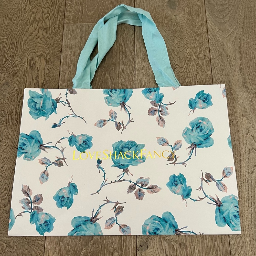 Loveshackfancy Pretty Floral Shopping Tote Bag